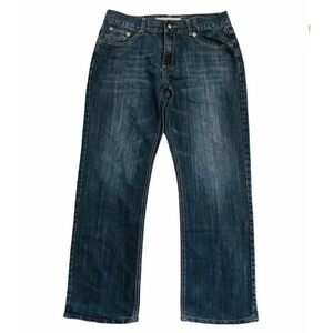 Blue Rag Men's Jeans 36x31x10 Heavy Stitching Back Pockets Med Wash Denim ZipFly